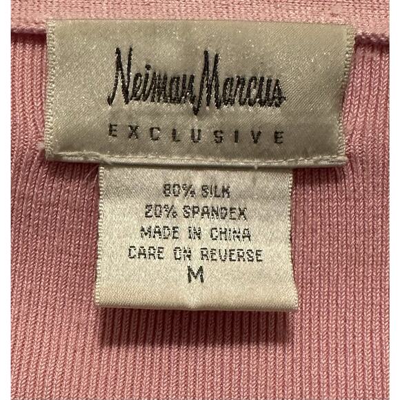 Neiman Marcus Exclusive Silk Cardigan – Women’s M – Pink – 80% Silk - Picture 2 of 5